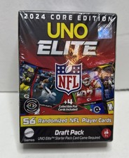 Uno Elite 2024 Core Edition NFL Draft Pack 56 Cards + Sealed 4 Foil Cards