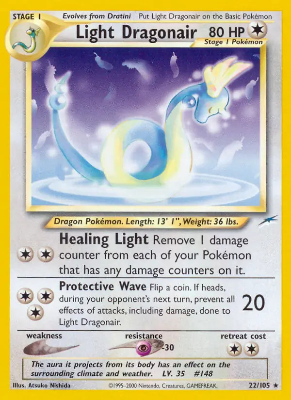Light Dragonair - 22/105 - Pokemon Neo Destiny Unlimited Rare Card WOTC NM