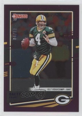 2020 Panini Donruss Season Stat Line 4/12 Brett Favre #108 HOF uk2