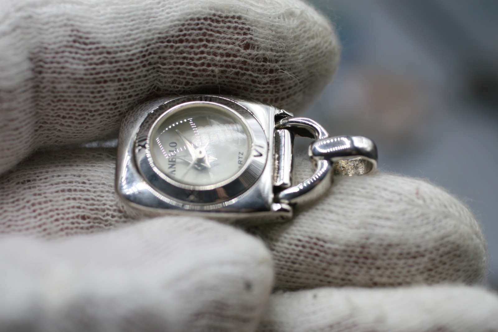 Gianello Sterling Silver womens   pendant watch