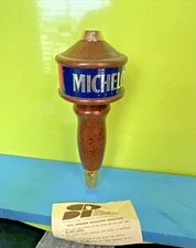 Vintage Michelob BEER Wood & BRASS  7” BEER Tap Handle NEW Old Stock 1988