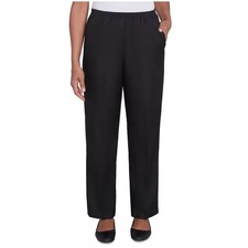 alfred dunner Classics Short Lenght Black Pant Size 10 NWT Pull-On Stretch