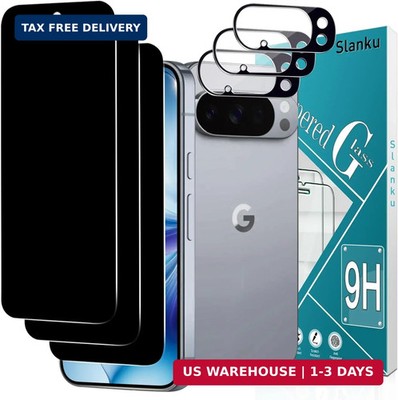 Slanku [3 Pack for Google Pixel 10 Pro XL Privacy Screen Protector and Camera Le