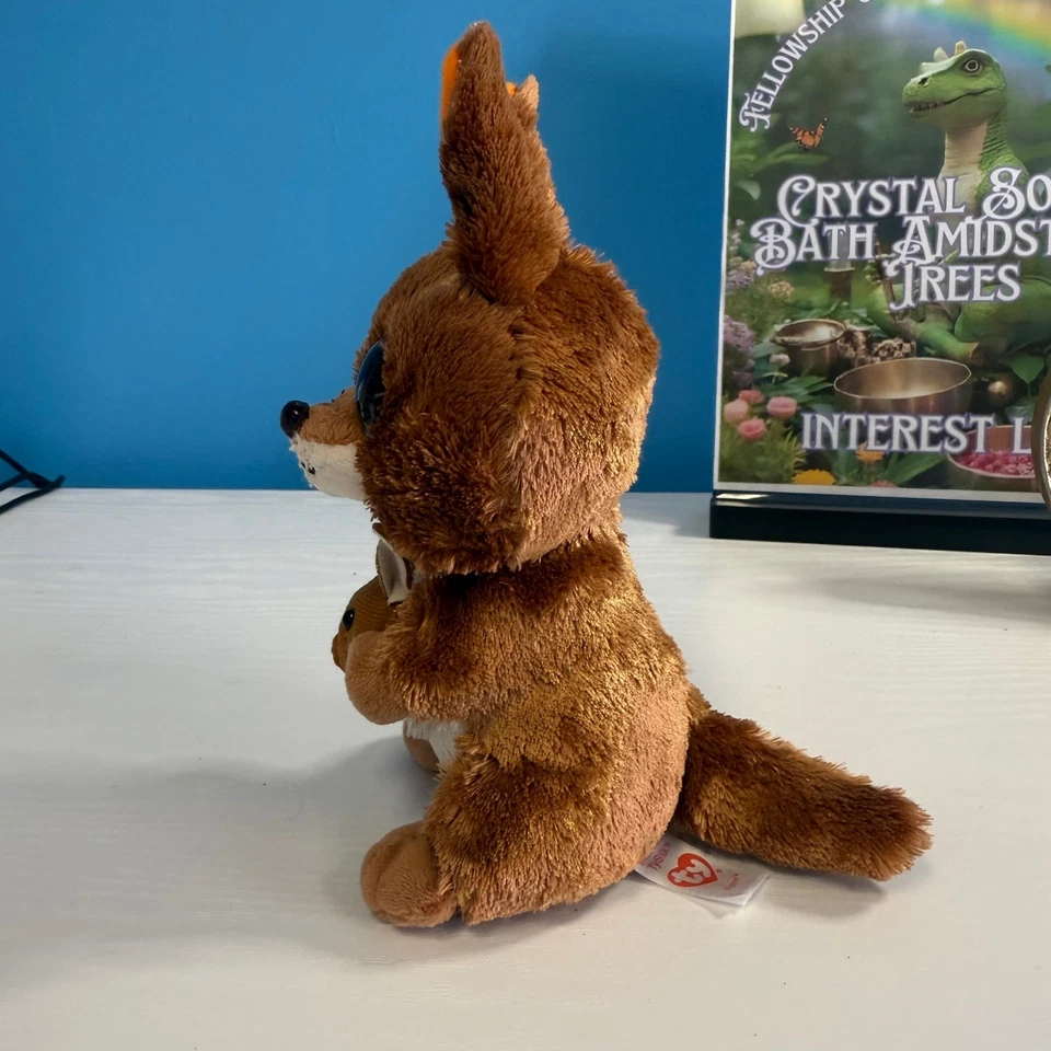 Ty Beanie Boo Kipper Kangaroo with Joey Brown Plush 6” EUC - Image 4 of 4