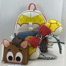 Mini mochila Loungefly Disney Toy Story Jessie, billetera Bullseye y orejas