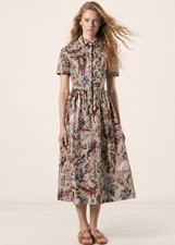 Valentino Wildlife Print Shirt Dress IT 38 AU 6-8 Vintage Authentic RRP $450
