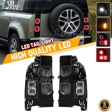 2PCS FOR LAND ROVER DEFENDER 110 90 2020-2023 SMOKED TAIL LIGHT BRAKE REAR LAMP
