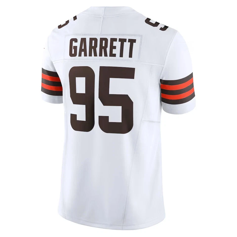 NWT Men's Browns #95 Myles Garrett White Limited Jersey