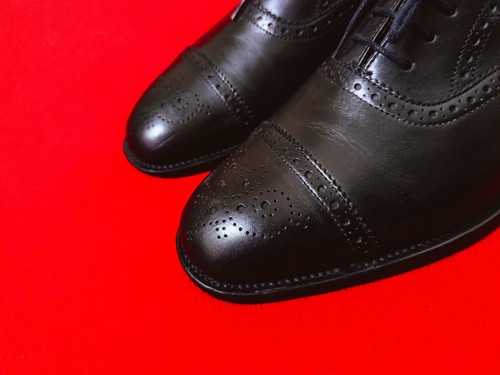 LOAKE Last Men Black Leather Oxford Brogues US 8.5 / EU 42 / UK 7.5 Dress Shoes - Picture 6 of 15