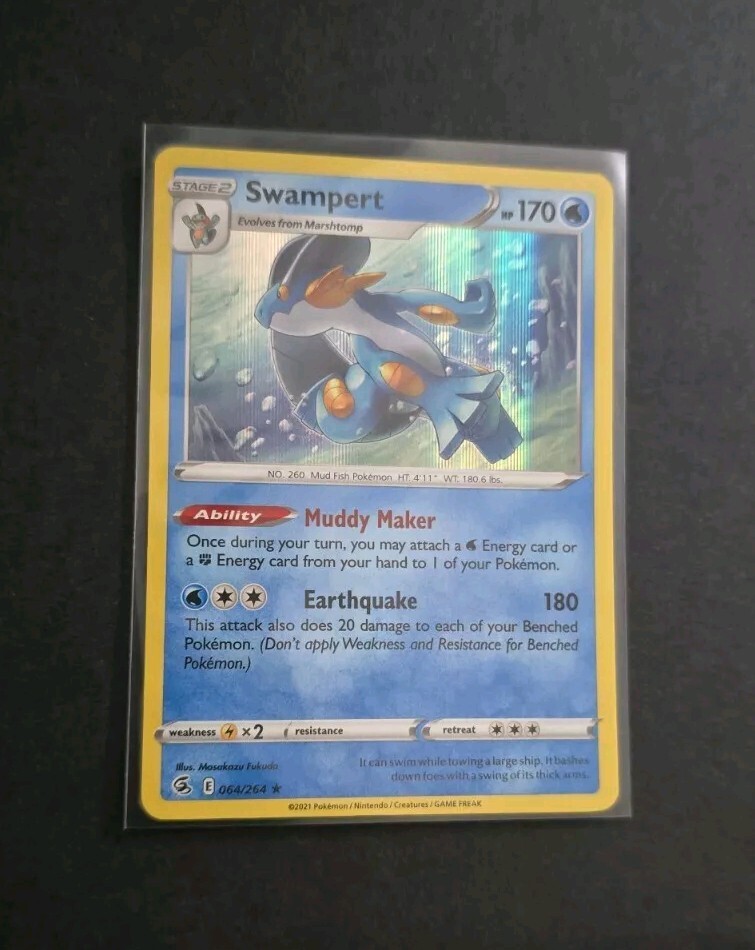 ジュン トレーディングカード 264 Holo Swampert 064/264 Rare Fusion Strike Pokemon TCG | eBay