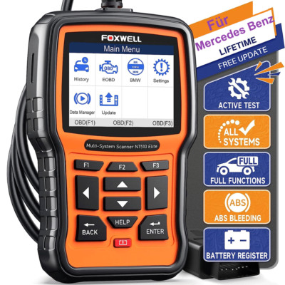  Foxwell NT510 Profi KFZ Diagnosegerät Auto OBD2 Scanner ALLE SYSTEM TPMS EPB