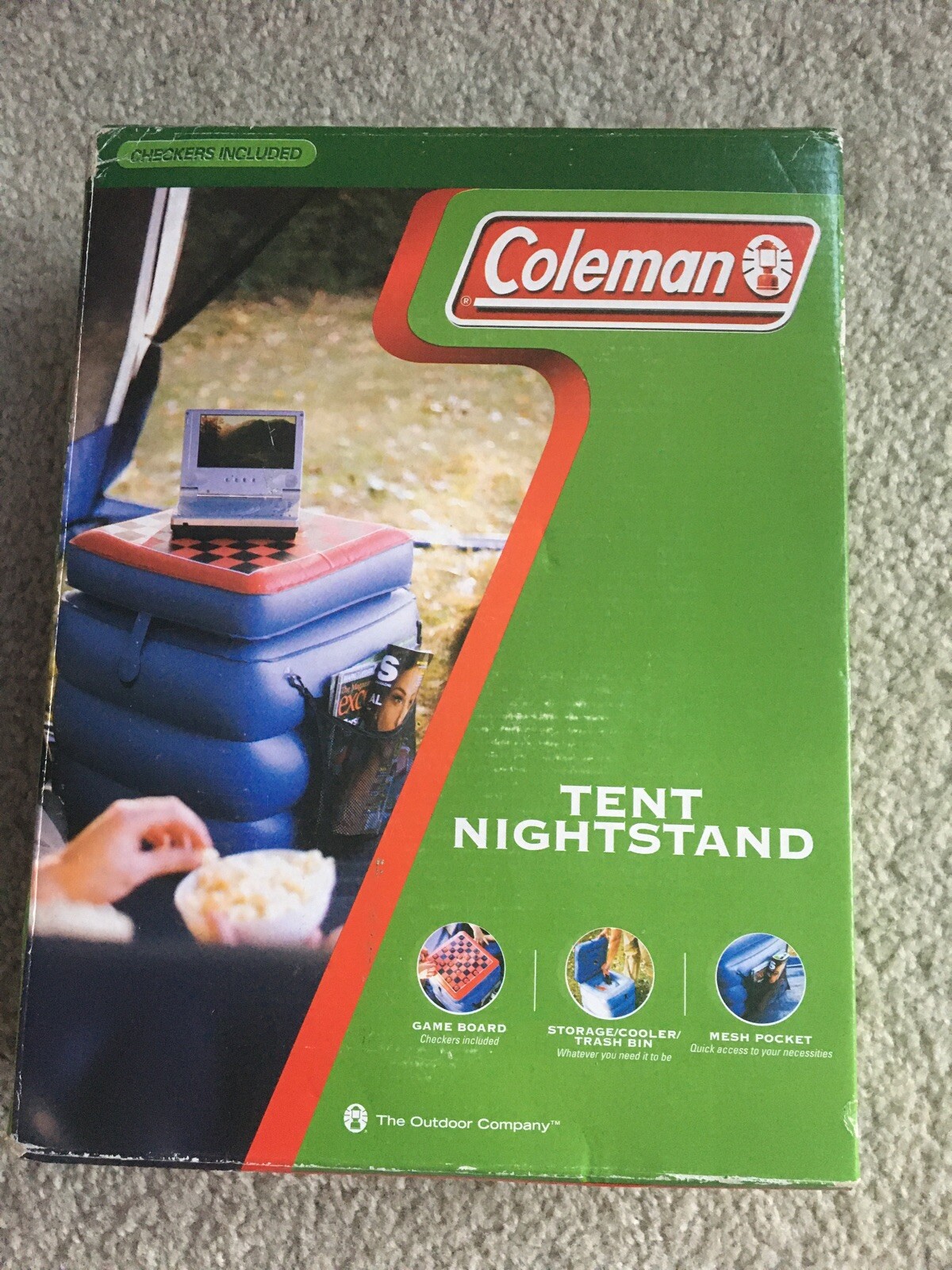 Coleman Tent Nightstand Checkers Included Mesh Pocket eBay