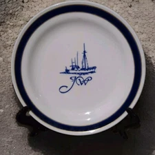 Salad Plates 2 Steelite International England Nautical Blue White Ship Coastal