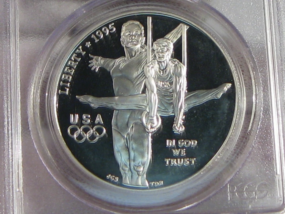 Deep Cameo Proof 1995-P Gymnastic Silver US Commem Dollar PCGS PR69DCAM. #19 - Image 2 of 4