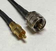 RCA Male to PL-259 UHF Male RG223 Silver Low Loss Coax Cable Pick Length Lot USA
