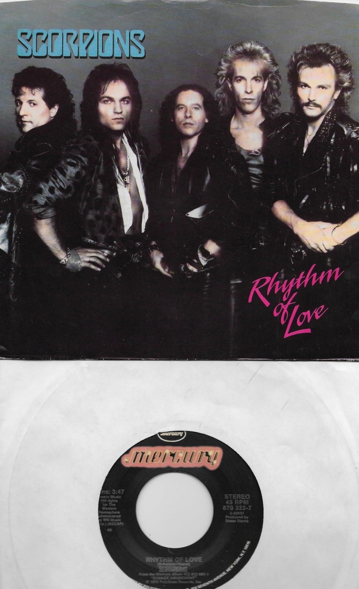 SCORPIONS サイン入りCD SCORPIONS Rhythm Of Love / We Let It Rock You Let It Roll 45 with