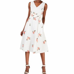 calvin klein eyelet fit and flare dress