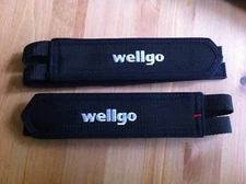 Bicycle Black Toe Clip Double Straps WELLGO Mountain Road Bikes 