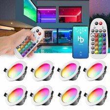RGB LED Deckenleuchte Dimmbar Deckenlampe Smart App Einbaustrahler 230V 5W 9W