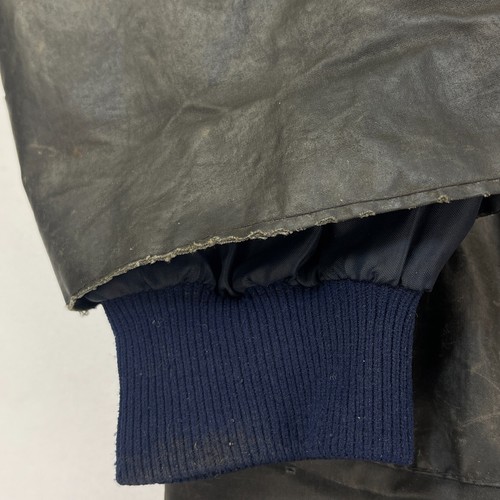 Barbour Bedale Wax Jacket Mens C36 Blue Classic Waxed Vintage 4 Pocket 2 Crest - Picture 14 of 24
