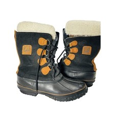 LaCrosse Snow Boots Black Suede Fiberglass Shank USA Women's Size 8 Insulated