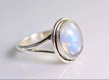 Natural Moonstone Ring,Women's Ring,Handmade Ring,925 Sterling Silver,Gift