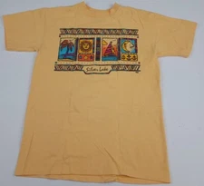 Vintage 90s Silver Lake Art Print T Shirt Rare Outdoor Sail Beach USA Michigan