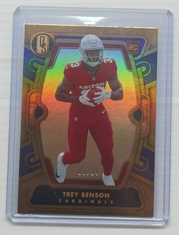 2024 Gold Standard Trey Benson Violet Rookie RC #09/14 Cardinals