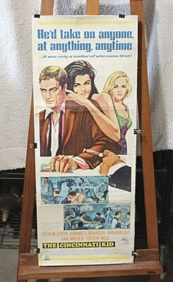 ORIGINAL MOVIE CINCINNATI KID insert 1965 art of poker player Steve McQueen 