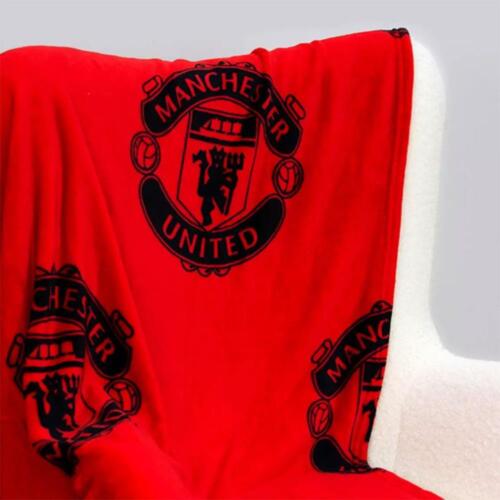 Manchester United FC Fleece Blanket Large Sofa Bed Throw Football Kids Bedroom