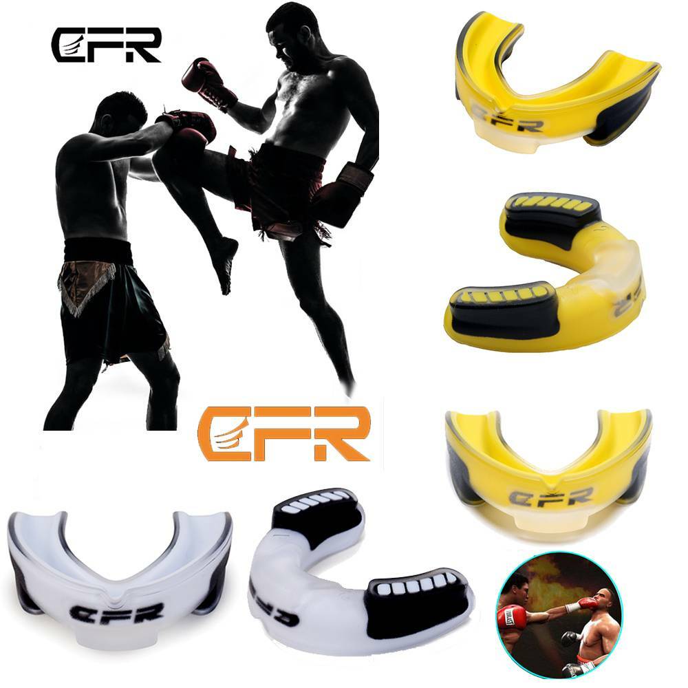 Kids Boxing Gum Shield with Storage Case Mouth Guard EVA Teeth Protection Double Colored for