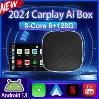 8G+128G Android 13 Ai Box CarPlay QCM6125 Wireless CarPlay Android Auto For Kia