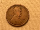 1917 Wheat Penny  L Stamped On Rim And Back Letters. No Mint Mark.