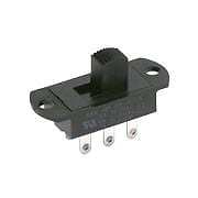 2Pcs DPDT 6A PCB Slide Switches S202031MS02Q Black