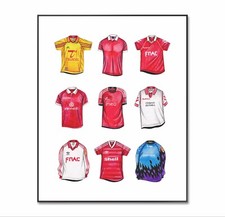 Benfica Football Poster, Benfica Football Shirt, Benfica Poster, Retro a4 Print
