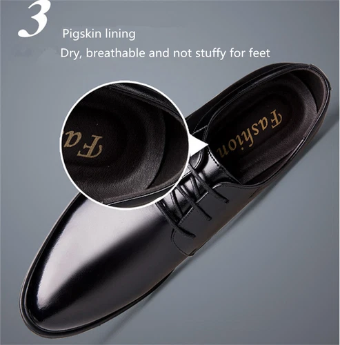 Herren Business Formal Leder Oxford Schuhe Kleid Hochzeitsschuhe - Bild 6 von 15