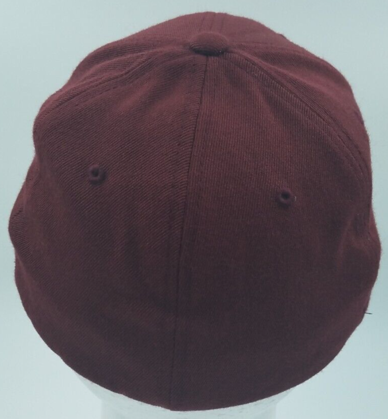 BEAVER HOCKEY FLEXFIT FITTED L/XL BASEBALL TRUCKER HAT CAP BURGUNDY eBay
