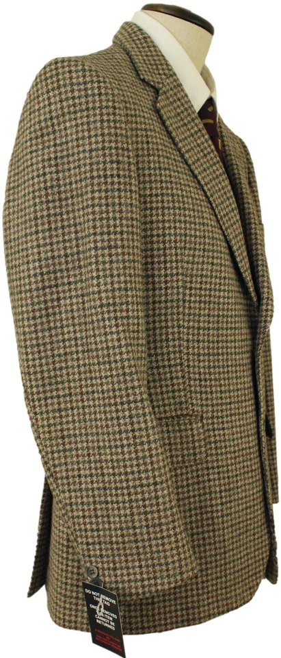 VINTAGE ST MICHAEL MENS 39-40" SHORT BROWN MIX TWEED JACKET — 第 3/4 张图片