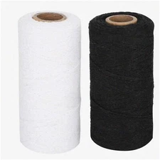 ColorBlend Embroidery Duo: 2Pcs 250M 8/4 Cotton Warp Yarn Weaving Quilting Spinn