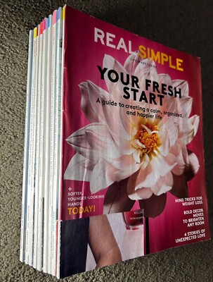 Real Simple Magazine 2017 Issues Lot of 9 Life Made Easier Collectible Mag Nice!
