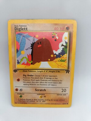 DIGLETT 52/82 1st EDITION | TEAM ROCKET | Pokémon TCG WOTC Vintage | eBay