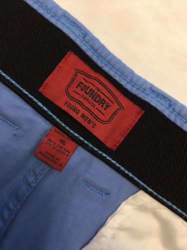 NWT Men's Foundry Shorts Flex 46 X10” Lake Blue Flat 5 Pocket Casual Twill Flat - Picture 10 of 10