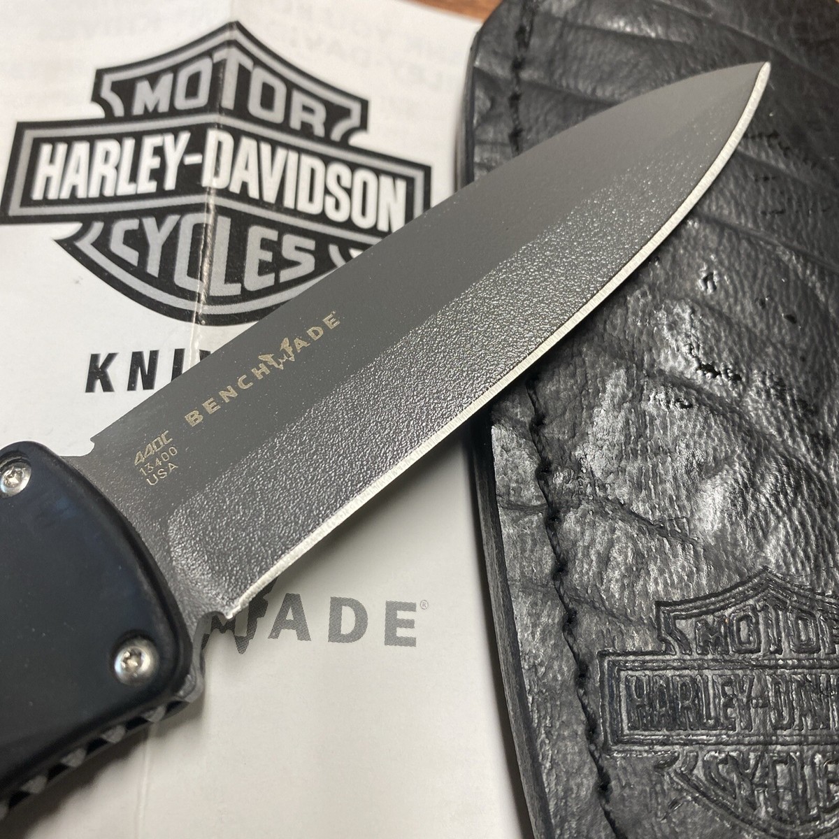 Harley Davidson Benchmade USA Night Shift Fixed Blade Boot Knife W