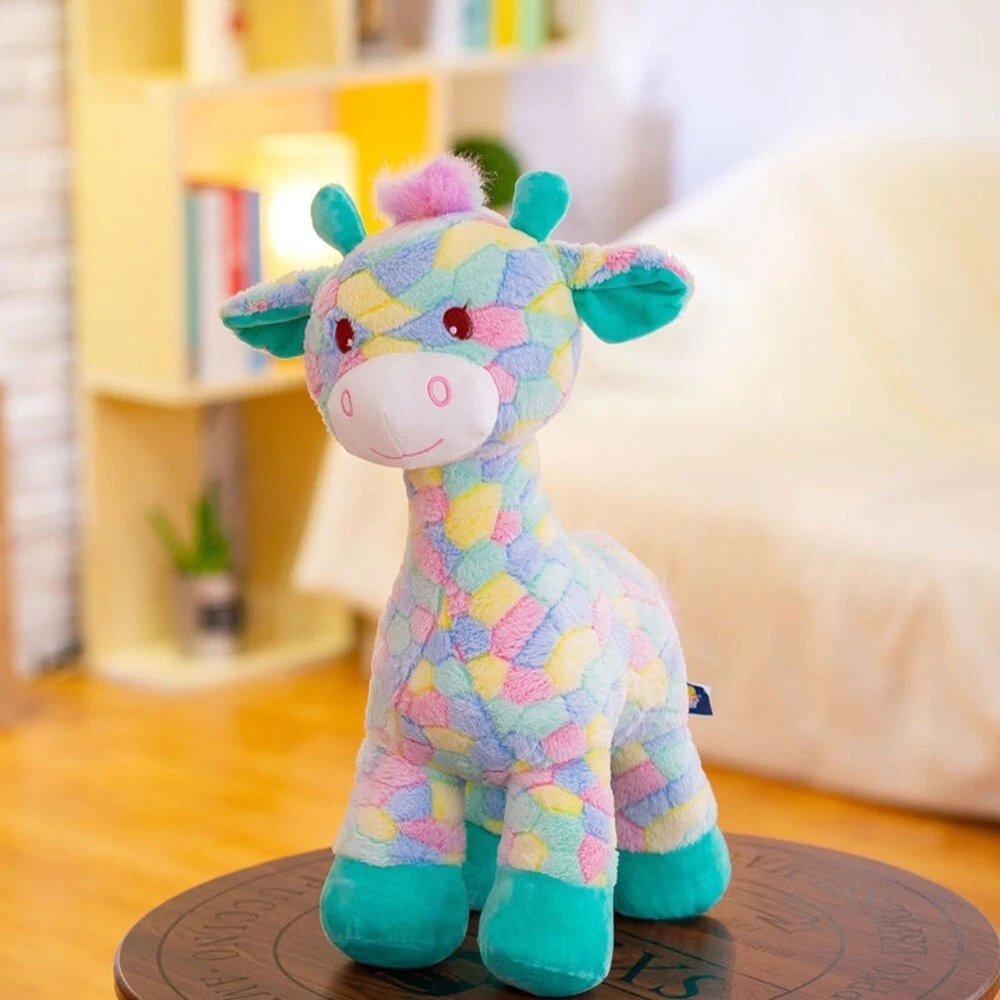 Rainbow giraffe stuffed animal sale