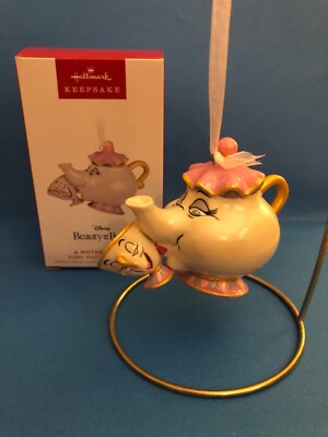 Hallmark PORCELAIN Mother's Love Disney Beauty & The Beast 2023 Ornament
