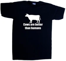 Cows Are Better Than Humans Funny V-Neck T-Shirt