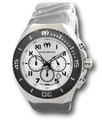 Technomarine Ocean Manta Men's 48mm Silver Dial Chronograph Watch