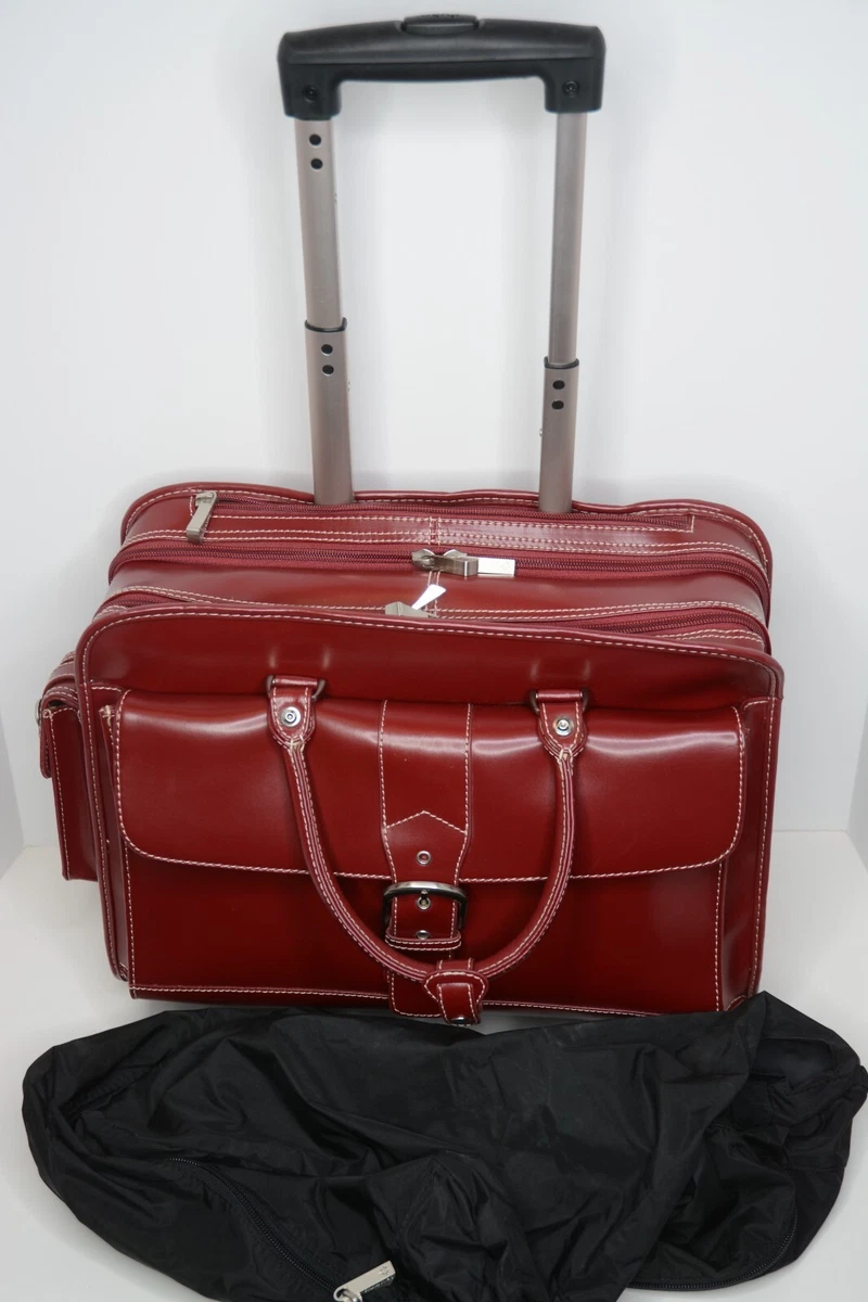 Franklin Covey Laptop Tote Travel Bag Briefcase Red Double Handle