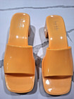 Nicole Miller Yellow Tikky Jelly  Slide Block Heel Shoes Size 9 Women’s  — photo 2