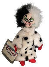 Disney Store 101 Dalmatians Cruella De Vil 7" Mini Bean Bag Plush
